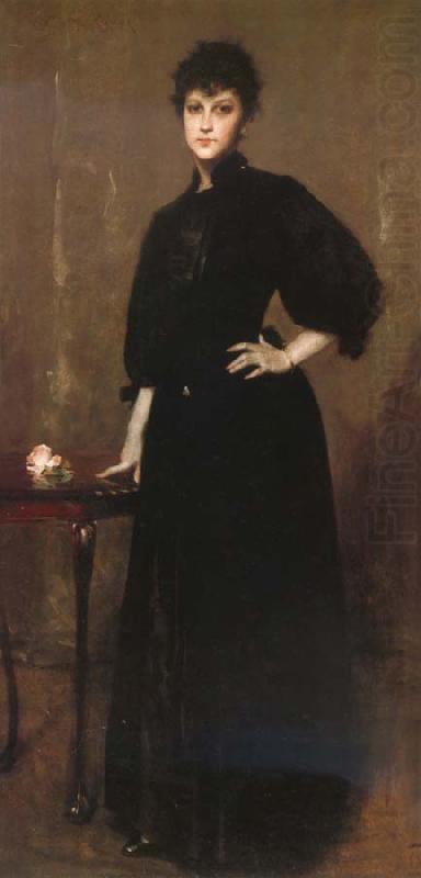 The woman wear the black, William Merritt Chase